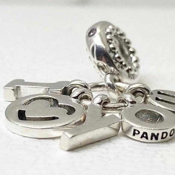 PANDORA I Love You Dangle Charm #796596FPC - Picture 2 of 3